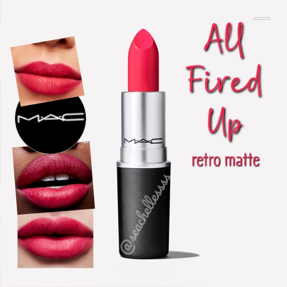 Mac Cosmetics Retro Matte Lipstick All Fired Up Brand New in Box Authentic